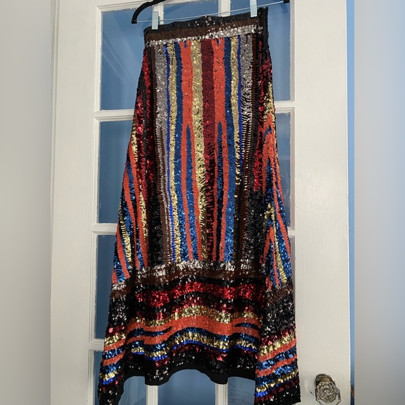 Zara Limited Edition Multi-Colored Sequin Maxi Skirt - Picture 12 of 12